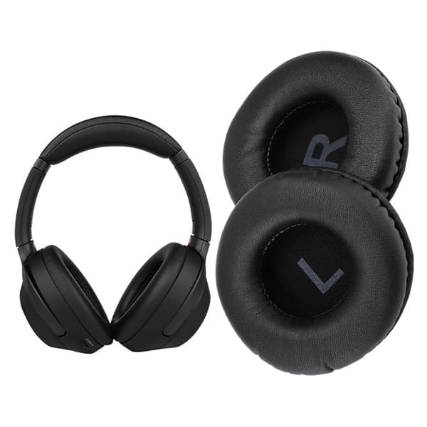 2 stk. 80 mm universelle erstatningsøreputer L R-merke hodetelefoner headset