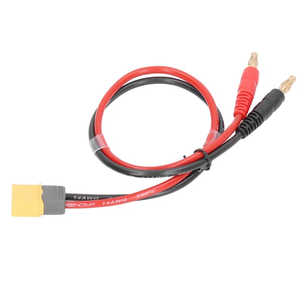 XT60 til 4.0 Bananplugg Ladekabelkontakt 14AWG ledning for RC Bil Fly