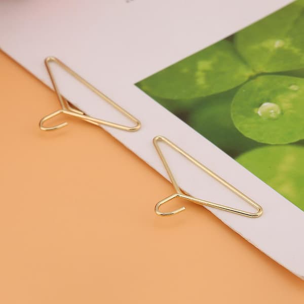 Hanger Shaped Paper Clips 12 Pcs Bookmark and Document Organizing Office Supplies