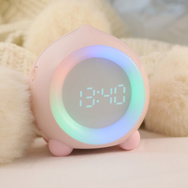 LED-herätyskello lapsille, digitaalinen herätyskello lastenhuoneeseen, ajastettu yölamppu näytöllä