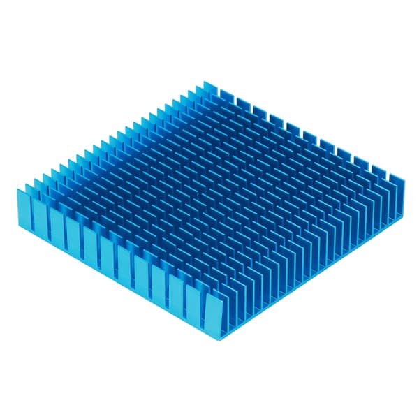 Kylflänsmodul i aluminium, kylare, värmeelement, CPU PCB, högeffektskylning 120 mm x 20 mm, blå