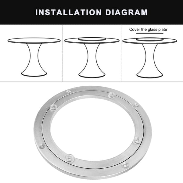 8 tums roterande displaybas av aluminiumlegering, vridbart runt stativ
