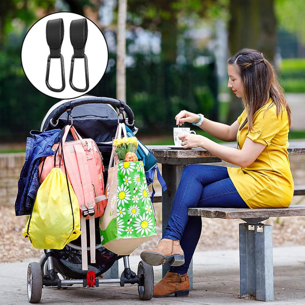 Ppiao barnvagnskrokar Spänn, fäster eller hänger en skötväska till din barnvagn eller vagn