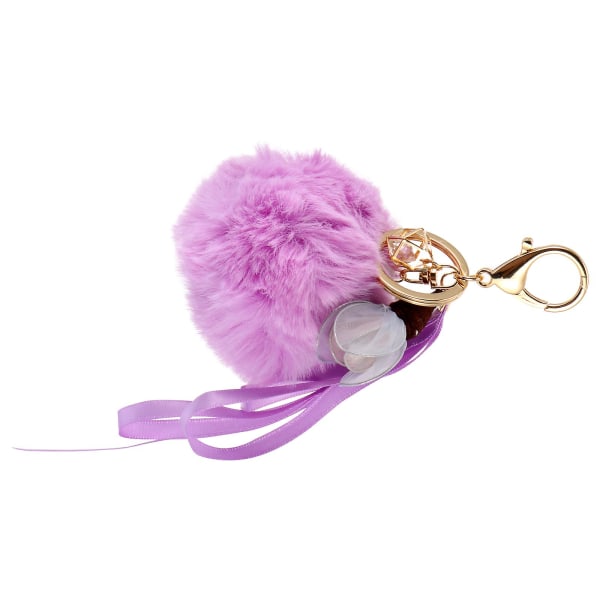 1kpl avaimenperä Monipuolinen avaimenperä Pehmoavaimen riipus koristeellinen avainrengas Purple