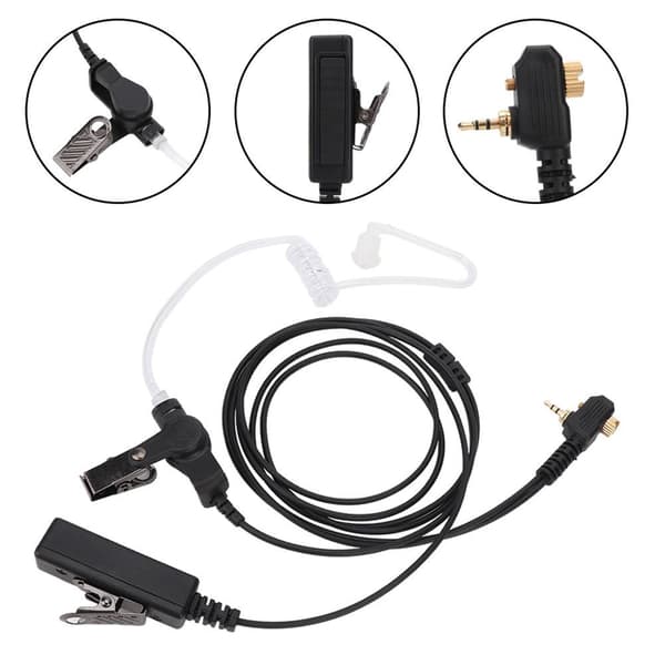 Motorola MTH600 MTH650 MTH800 MTH850 Luftslange PTT Ørepropp Headset