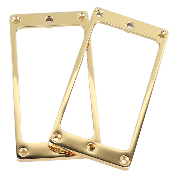 2 st elgitarr pickup ram zinklegering platt Humbucker pickup monteringsringskydd 4x4mm guld