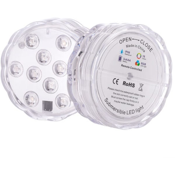 Sukellus-LED-allasvalot, koristeelliset värinvaihtovalot, sopii akvaarioaltaisiin, maljakoihin, altaisiin, lampiin (28 Button Su