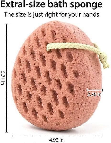 2-piece Bath Sponge Set: Loofah Body Scrubber