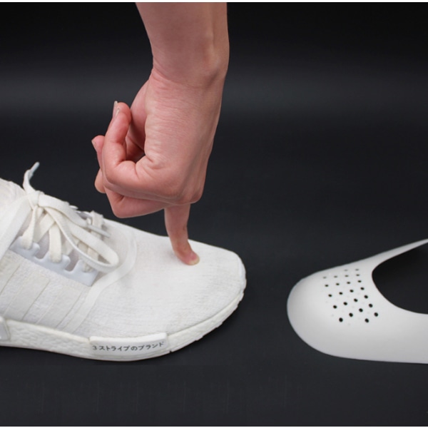 valkoiset pehmeät mallit (40-46 metriä) kenkäsuojat ryppyjä estävä kenkätuki rypistymistä estävä varvastuote Air Force One AF1 universal ryppyjä estävä