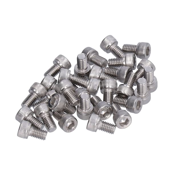 30 stk. M6x16 304 Rustfrit Stål A2-70 Hex Socket Cap Hoved Bolte DIN 912