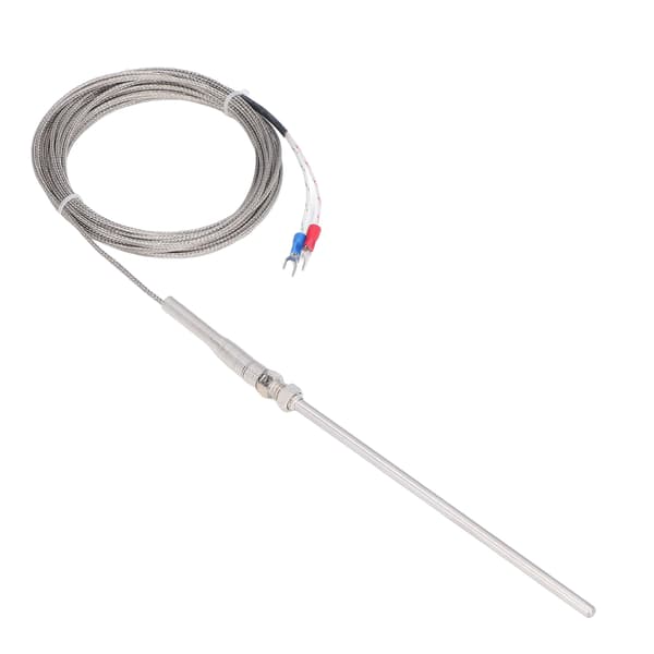 Termoelement K-typ 150 mm sond 0°C till 600℃ snabb respons 5 meter lång temperatursensor termoelement