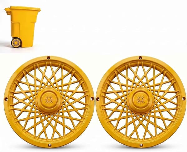 Søppelbøttefelger, 8-tommers dekorative deksler Yellow A