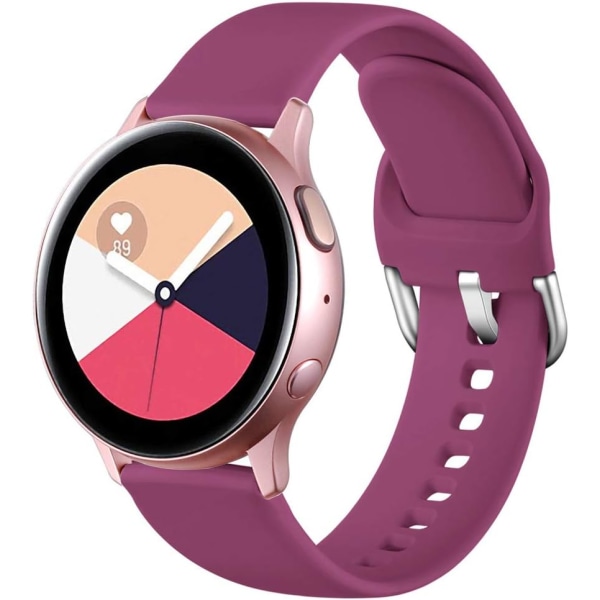 Rem kompatibel med Samsung Galaxy Watch Active / Active2 40mm / 44mm, 20mm mjuka silikonremmar Kompatibel med Samsung Galaxy Watch 42