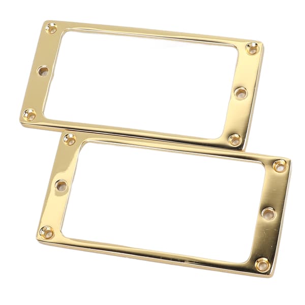 2 st elgitarr pickup ram zinklegering platt Humbucker pickup monteringsringskydd 4x4mm guld