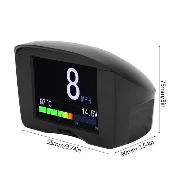 X50 Plus Multifunktionell Bil HUD Head Up Display OBD Smart Digital Mätare Spänning Temperaturmätare