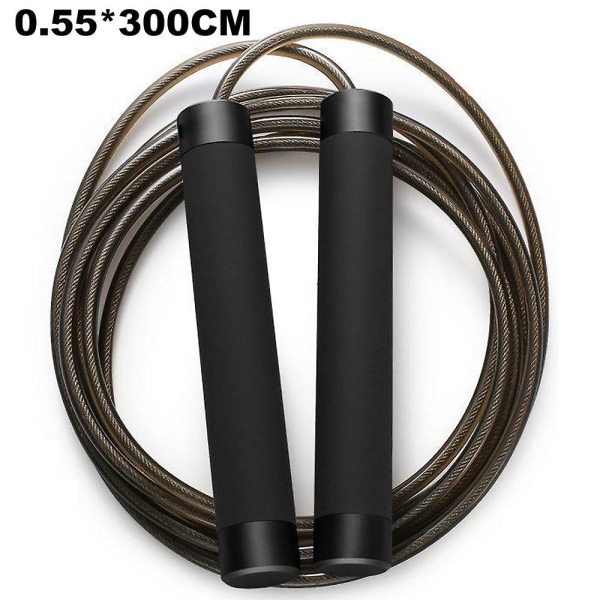 Speed Jump Rope, - För Crossfit, Gym & Home Fitness Workouts & More Black 5.5Mm  Steel Wire Rope