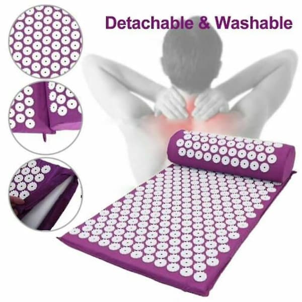 Acupressure Set Spike Mat Acupressure Mat Massage Mat & Pillow Acupuncture Blue