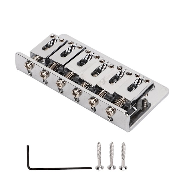 Guitar Bridge Metal Fixed Delicate Professional Electric Guitar Bridge Replacement Silver