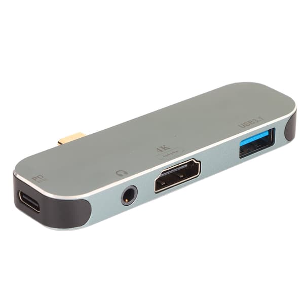 USB C Hub PD Laddning 4K 60Hz 10Gbps Aluminiumlegering Hot Plug för Android Windows OS X