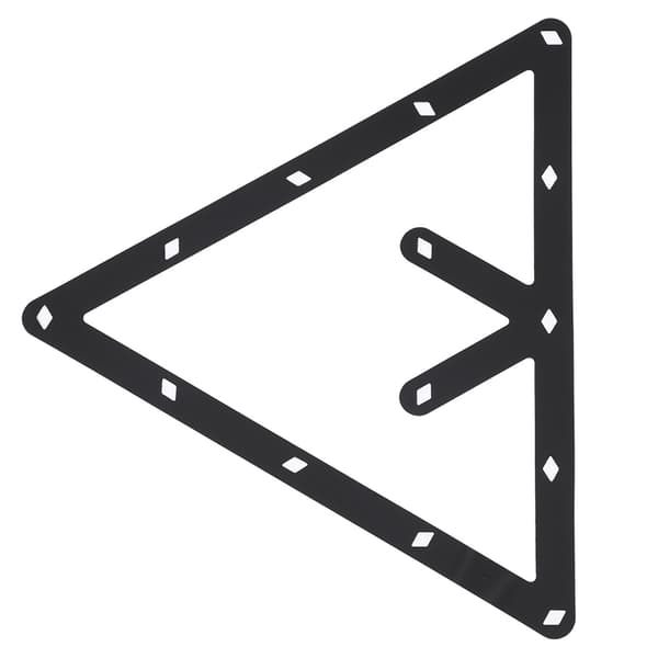 Billard Rack Sæt - 6 stk. Sort Trekantet Kugleholder til Poolbord Kø Tilbehør
