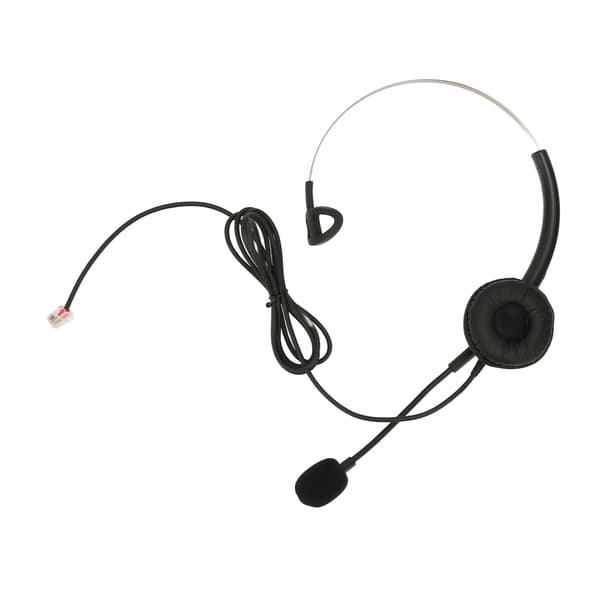Professionelt enkeltøret støjreducerende kablet telefonheadset til kundeservice i callcenter