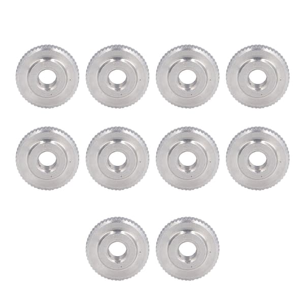 304 Rustfritt Stål Riflet Tommelfinger Mutter M5 Flat Hode Gjennomgående Hull Håndstrammingsmutter