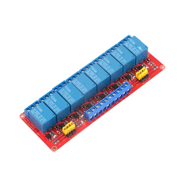 8-kanals Optokopplare Relämodulkort 12V Hög Låg Trigger