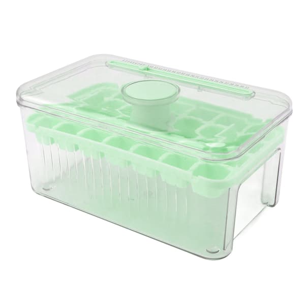 Lättsläppt isbitsform DIY ABS PET Pop isbitsform för whiskycocktailkylande drycker kaffe grön 1 lager