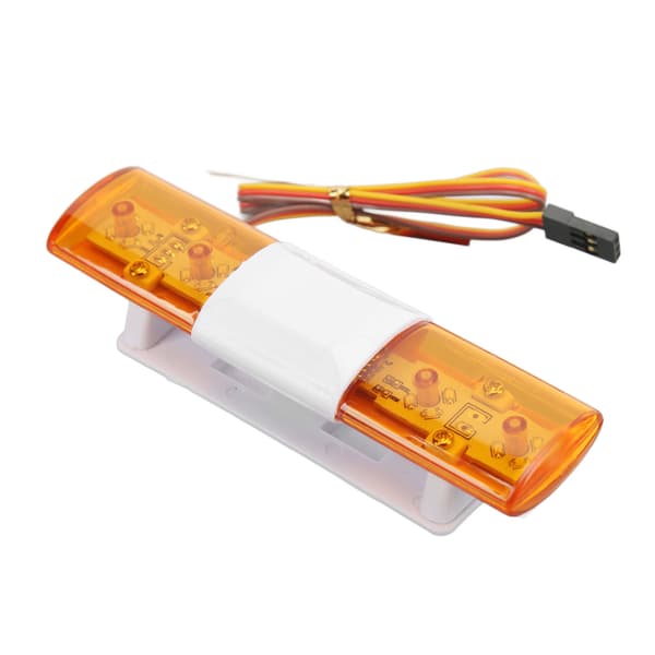 RC LED politilys 4 tilstande Simulation Advarselsblinklampe til 1/8 1/10 RC biler Gul