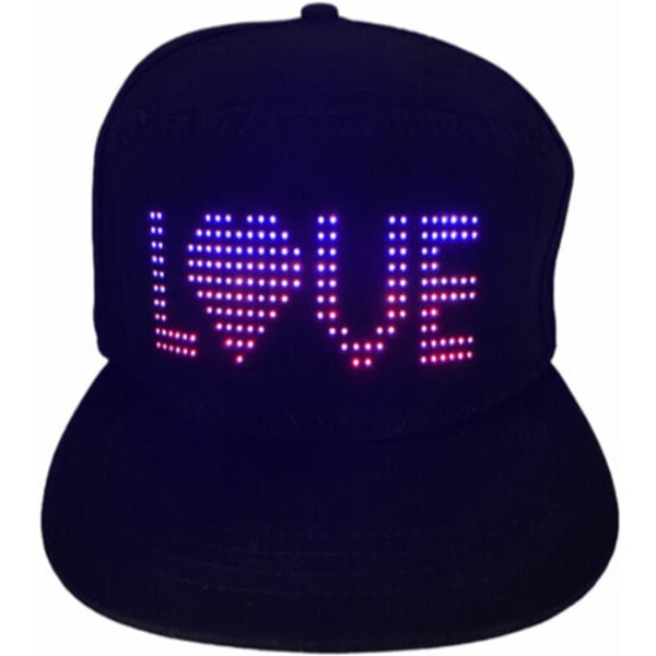 SL014 color LED luminous hat baseball cap Bluetooth connection / 22 kinds of animation / DIY text / music mode