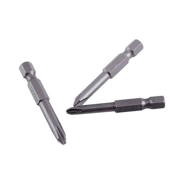 12 stk. 50 mm længde 1/4 tomme sekskantet skaft S2 legering magnetisk kryds Phillips skruetrækkerbit