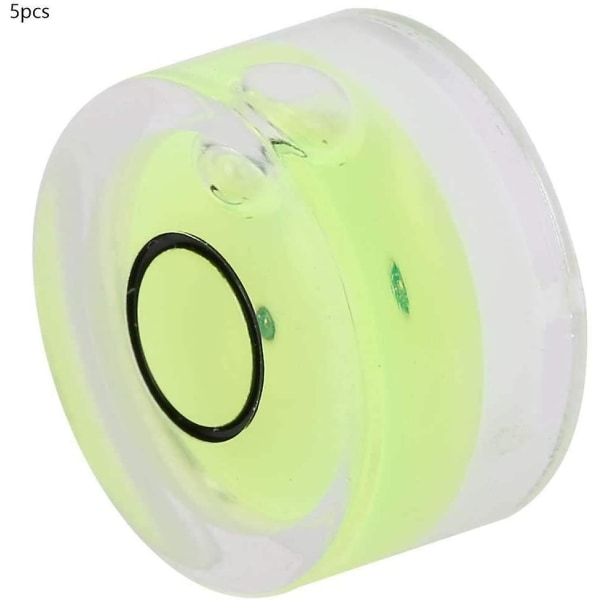 5 kpl 15 mm mini pyöreä taso vihreä kupla napakynän halkaisijan mittaustyökalu tasapainovaakaa varten
