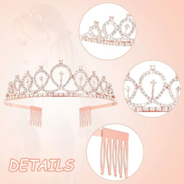 crystal tiara crown with comb for wedding party birthday crown