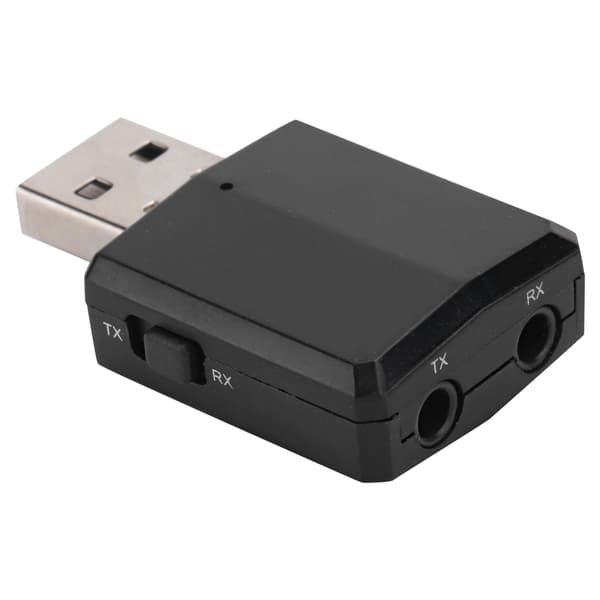 Bluetooth 5.0 Audio Receiver Transmitter USB Lydkort 3 i 1 AUX RCA 3.5mm Socket Adapter Sort