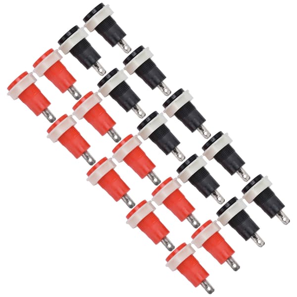 10 Par Säkerhetsbindningsstolpe Mässing Svetsning Terminal 4mm Banankontakt 1KV 32A