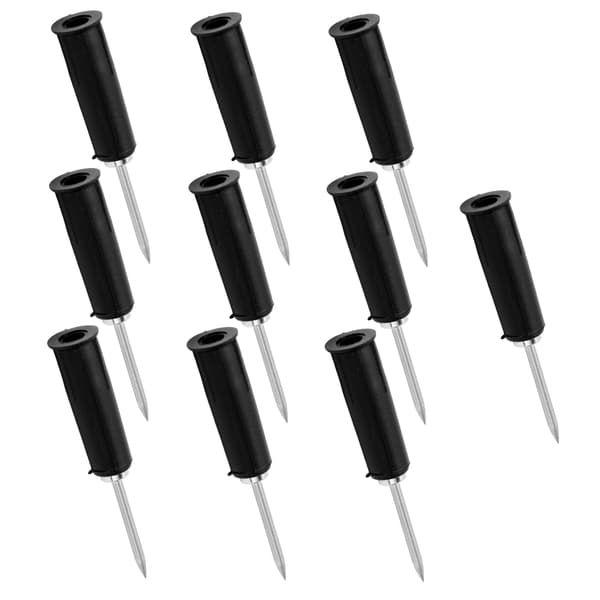 10 stk bananplugg ledningspiercingprobe PVC-isolasjonsnåler 2 mm 0,08 tommer til 4 mm 0,16 tommer konvertering for multimeter svart