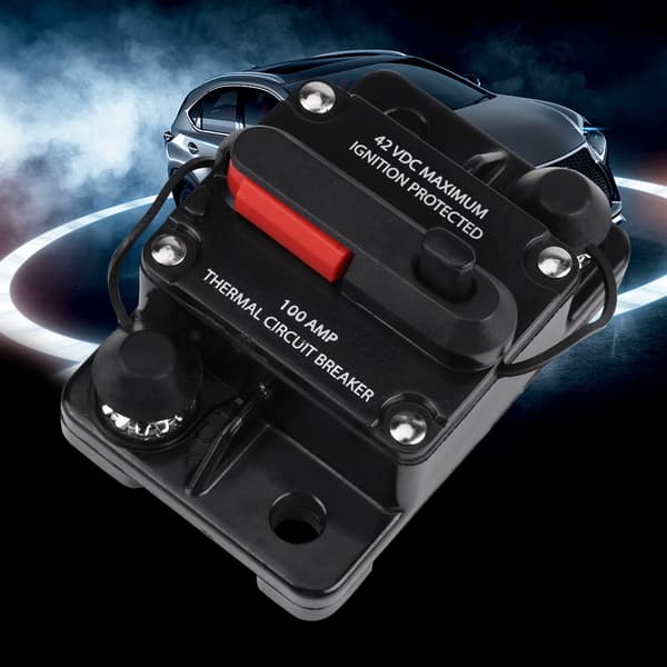 DC12V-42V Bil Stereo Audio Inline Strömbrytare Manuell Återställning (100A)
