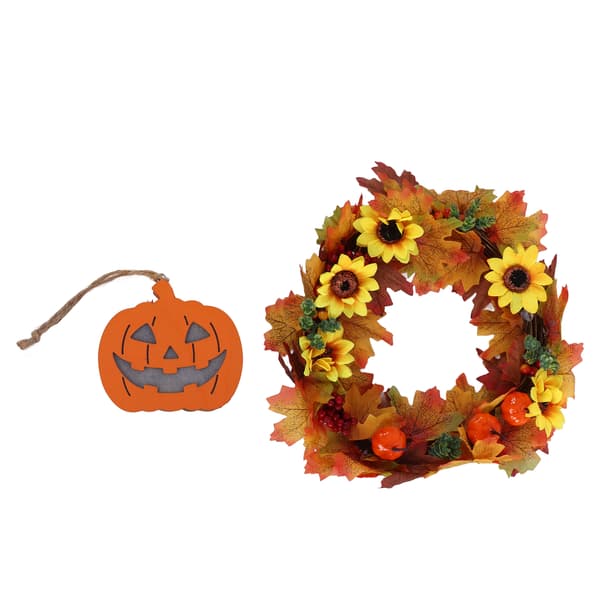 Græskar Lys Krans Efterårsblomst Ranker Guirlande Halloween Dekorative Tilbehør