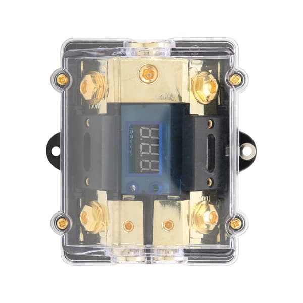 Universal Bil Auto Sikringsholder 100A LED Digital 1 ind 2 ud Audio Forstærker
