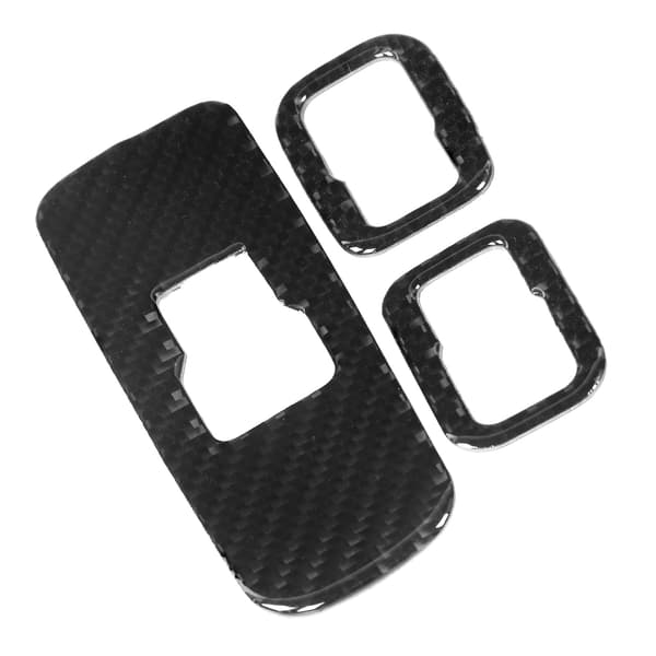 3 stk. Karbonfiber Vindusbryter Knapp Panel Trim Deksel for S60 V60 RHD