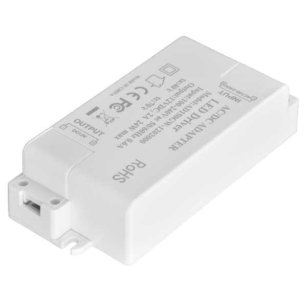 DC12V 24W 2A LED-driver konstant spenning multifunksjonell DIY LED-lystransformator AC 100‑240V