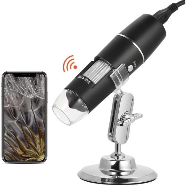 Digitalt mikroskop, USB + Micro + Type-c, understøtter computer Android-system, tre i én (trådstyret USBX4 universal understøttelse 1000X)