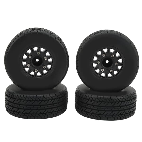 1/10 RC Short Course Truck Dæk Stærk Affjedring Hjul med Hex Adapter til ARRMA Sort
