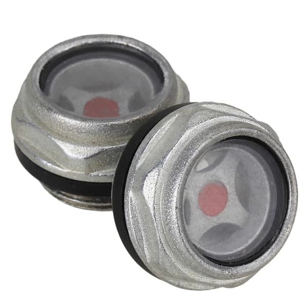 2 stk. metalloljenivåglass for luftkompressor G1/2\" gjenget-Yvan