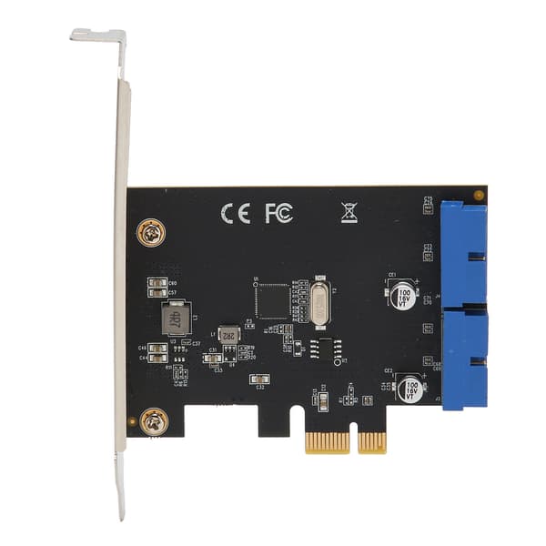 2-port PCIe til dobbel 20-pin USB 3.0-kort 5 Gbps adapter for stasjonær PC