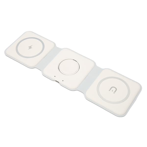 Foldbar 3 i 1 Trådløs Oplader USB C Opladestation til IOS Telefon Earbuds Smart Watch