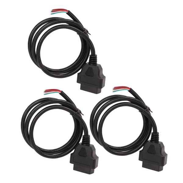 3 stk. 100 cm OBD2 16-benet hun til blank ledning adapterkabelstik
