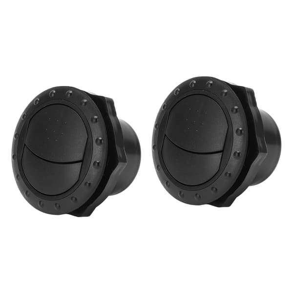 2 stk. luftkondisjoneringsuttak Svart Rund ABS Universal A/C-ventil for bobil, båt, buss, bil