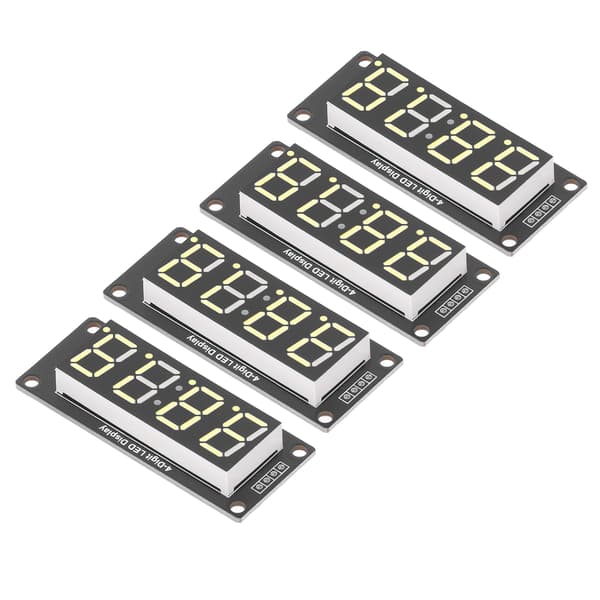 4 Sett TM1637 0.56in Gul 4 Sifret 7 Segment LED Display Klokkemodul MRA041E