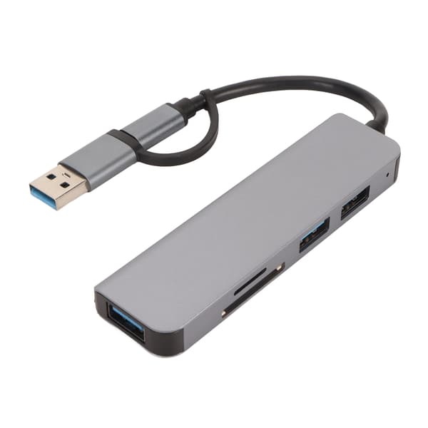 5 i 1 USB C Hub 3 USB-porter SD TF-kortleser 5 Gbps USB 3.0 Dockingstasjon